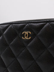 CHANEL 24A Grained Calfskin Shell Bag - Black with Gold Hardware