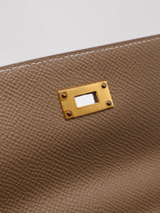 HERMES Kelly To Go - Etoupe with Gold Hardware [U]