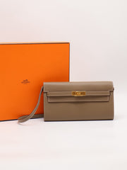 HERMES Kelly To Go - Etoupe with Gold Hardware [U]