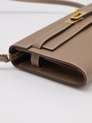 HERMES Kelly To Go - Etoupe with Gold Hardware [U]