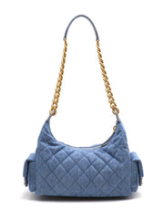 CHANEL 25C Large Hobo Bag Small - Light Denim with Gold Hardware