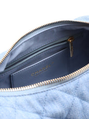 CHANEL 25C Large Hobo Bag Small - Light Denim with Gold Hardware