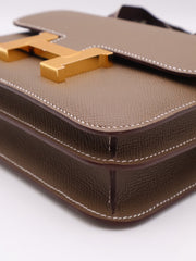 HERMES Mini Constance 19 - Etoupe with Gold Hardware