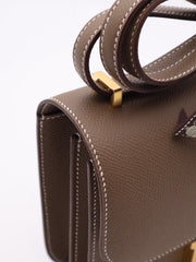 HERMES Mini Constance 19 - Etoupe with Gold Hardware