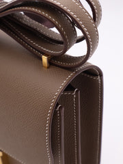 HERMES Mini Constance 19 - Etoupe with Gold Hardware