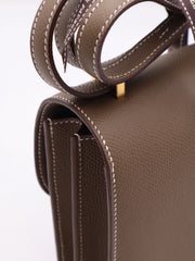 HERMES Mini Constance 19 - Etoupe with Gold Hardware
