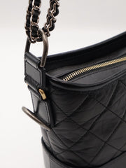 CHANEL Gabrielle Hobo Bag Small - Black [Series number 30]
