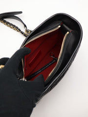 CHANEL Gabrielle Hobo Bag Small - Black [Series number 30]