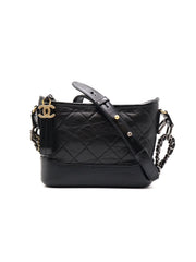 CHANEL Gabrielle Hobo Bag Small - Black [Series number 30]