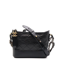 CHANEL Gabrielle Hobo Bag Small - Black [Series number 30]