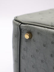 HERMES Mini Lindy Ostrich - Vert Amande with Gold Hardware [U]