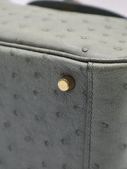 HERMES Mini Lindy Ostrich - Vert Amande with Gold Hardware [U]