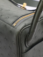 HERMES Mini Lindy Ostrich - Vert Amande with Gold Hardware [U]