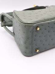 HERMES Mini Lindy Ostrich - Vert Amande with Gold Hardware [U]