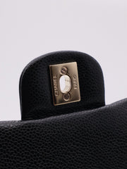 CHANEL Classic Rectangular Mini Flap Bag 20 Grained Calfskin - Black with Gold Hardware [Series 25]