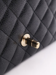 CHANEL Classic Rectangular Mini Flap Bag 20 Grained Calfskin - Black with Gold Hardware [Series 25]
