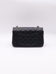 CHANEL Classic Rectangular Mini Flap Bag 20 Grained Calfskin - Black with Gold Hardware [Series 25]