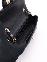 CHANEL Classic Rectangular Mini Flap Bag 20 Grained Calfskin - Black with Gold Hardware [Series 25]