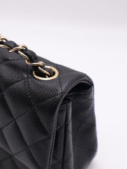 CHANEL Classic Rectangular Mini Flap Bag 20 Grained Calfskin - Black with Gold Hardware [Series 25]