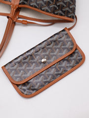 GOYARD Classic Linen Canvas Tote Small - Brown