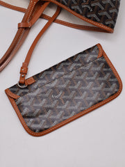 GOYARD Classic Linen Canvas Tote Small - Brown
