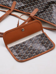 GOYARD Classic Linen Canvas Tote Small - Brown