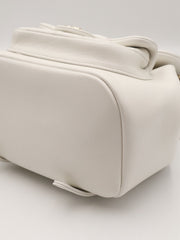 CHANEL Duma Calfskin Backpack Small - White with Gold Hardware