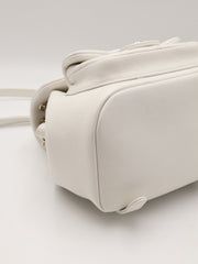CHANEL Duma Calfskin Backpack Small - White with Gold Hardware