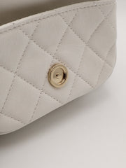 CHANEL Duma Calfskin Backpack Small - White with Gold Hardware