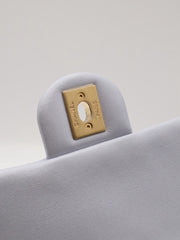 CHANEL 24P Pearl Top Handle Square Mini Flap Bag - Light Blue