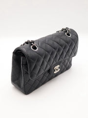 CHANEL Classic Flap Medium 23 Grained Calfskin - Black with Silver Hardware