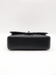 CHANEL Classic Flap Medium 23 Grained Calfskin - Black with Silver Hardware