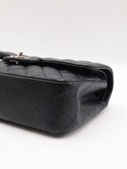 CHANEL Classic Flap Medium 23 Grained Calfskin - Black with Silver Hardware