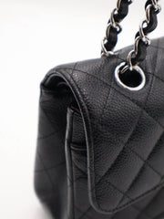 CHANEL Classic Flap Medium 23 Grained Calfskin - Black with Silver Hardware