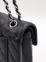 CHANEL Classic Flap Medium 23 Grained Calfskin - Black with Silver Hardware