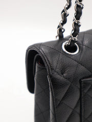 CHANEL Classic Flap Medium 23 Grained Calfskin - Black with Silver Hardware