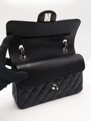 CHANEL Classic Flap Medium 23 Grained Calfskin - Black with Silver Hardware