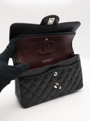 CHANEL Classic Flap Medium 23 Grained Calfskin - Black with Silver Hardware
