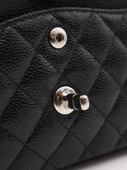 CHANEL Classic Flap Medium 23 Grained Calfskin - Black with Silver Hardware