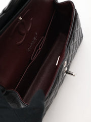 CHANEL Classic Flap Medium 23 Grained Calfskin - Black with Silver Hardware