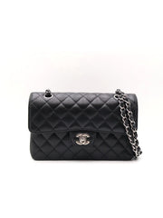 CHANEL Classic Flap Medium 23 Grained Calfskin - Black with Silver Hardware