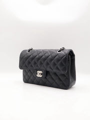 CHANEL Classic Flap Medium 23 Grained Calfskin - Black with Silver Hardware