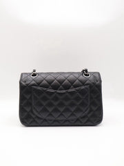 CHANEL Classic Flap Medium 23 Grained Calfskin - Black with Silver Hardware