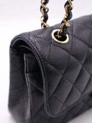 CHANEL Classic Flap Medium 23 Grained Calfskin - Black with Gold Hardware [Series 28]