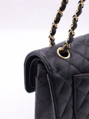 CHANEL Classic Flap Medium 23 Grained Calfskin - Black with Gold Hardware [Series 28]