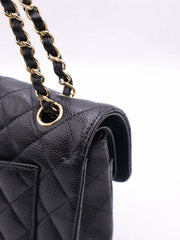 CHANEL Classic Flap Medium 23 Grained Calfskin - Black with Gold Hardware [Series 28]