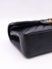 CHANEL Classic Flap Medium 23 Grained Calfskin - Black with Gold Hardware [Series 28]