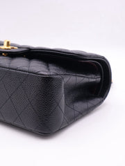 CHANEL Classic Flap Medium 23 Grained Calfskin - Black with Gold Hardware [Series 28]