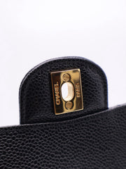 CHANEL Classic Flap Medium 23 Grained Calfskin - Black with Gold Hardware [Series 28]