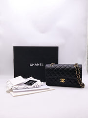 CHANEL Classic Flap Medium 23 Grained Calfskin - Black with Gold Hardware [Series 28]